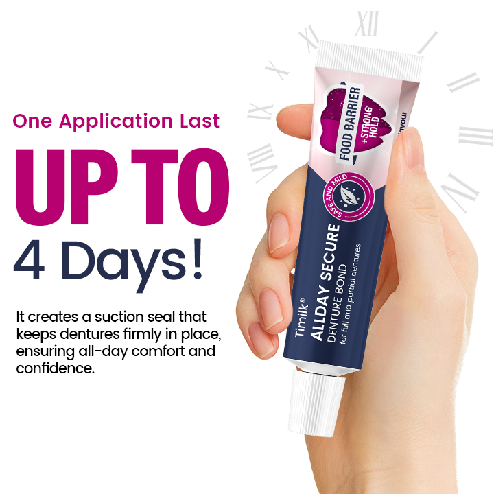 AllDay Secure Denture Bond — Fit Seal, Secure Hold Up to 4 Days