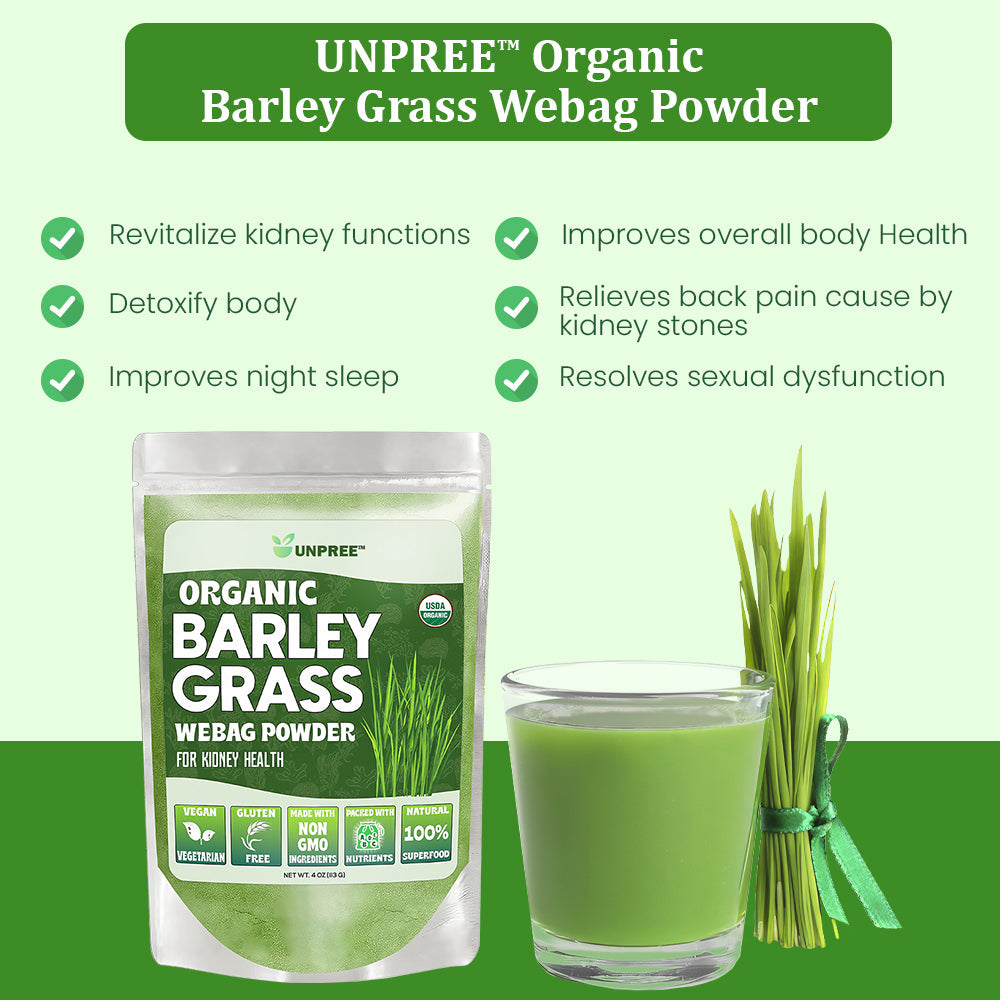 Organic Barley Grass Webag Powder For Kidney Health