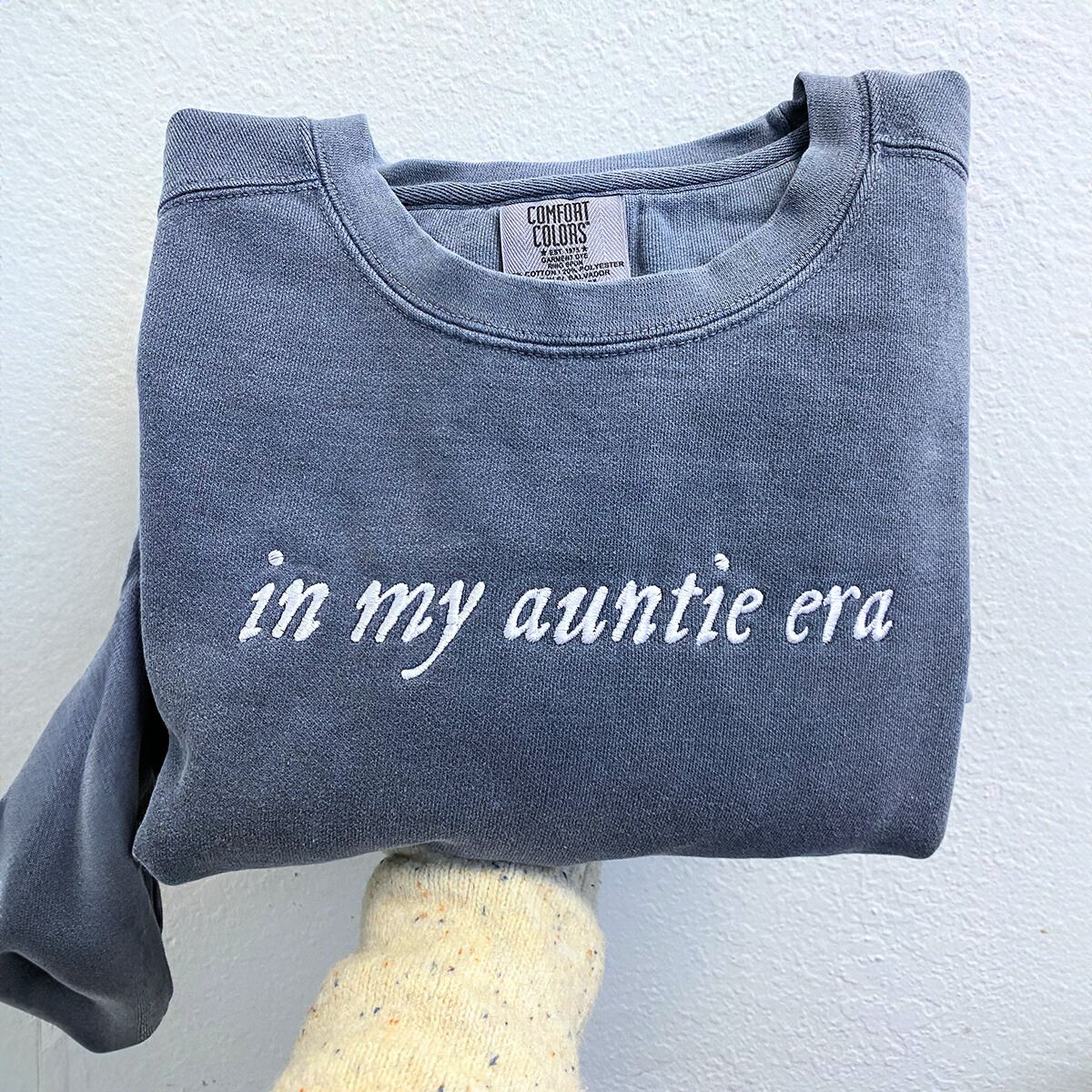 In My Auntie Era Sweatshirt or T-Shirt, Custom Embroidered Gift for New Aunt