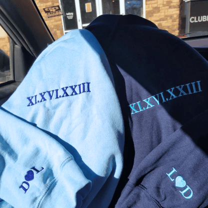 Husband and Wife Sweatshirts or Hoodies, Personalized Embroidered Gift Ideas For Married Couples