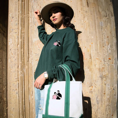 His & Hers Twin Pack: Embroidered Sweatshirt & Tote Bag