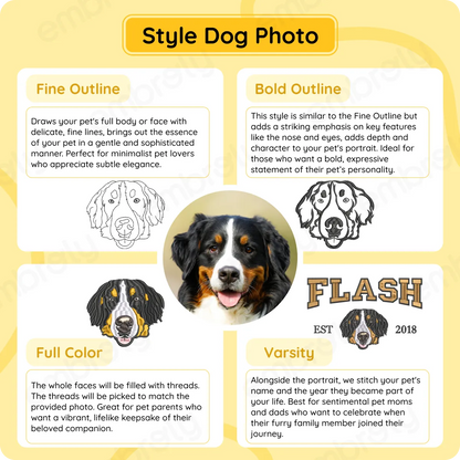 Husky Sweatshirt or Hoodie, Custom Embroidered Gift from Photo Name