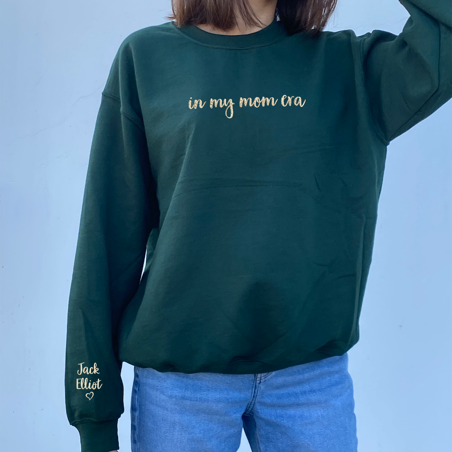 In My Mom Era Sweatshirt & Hoodie, Custom Embroidered Gift for New Mom