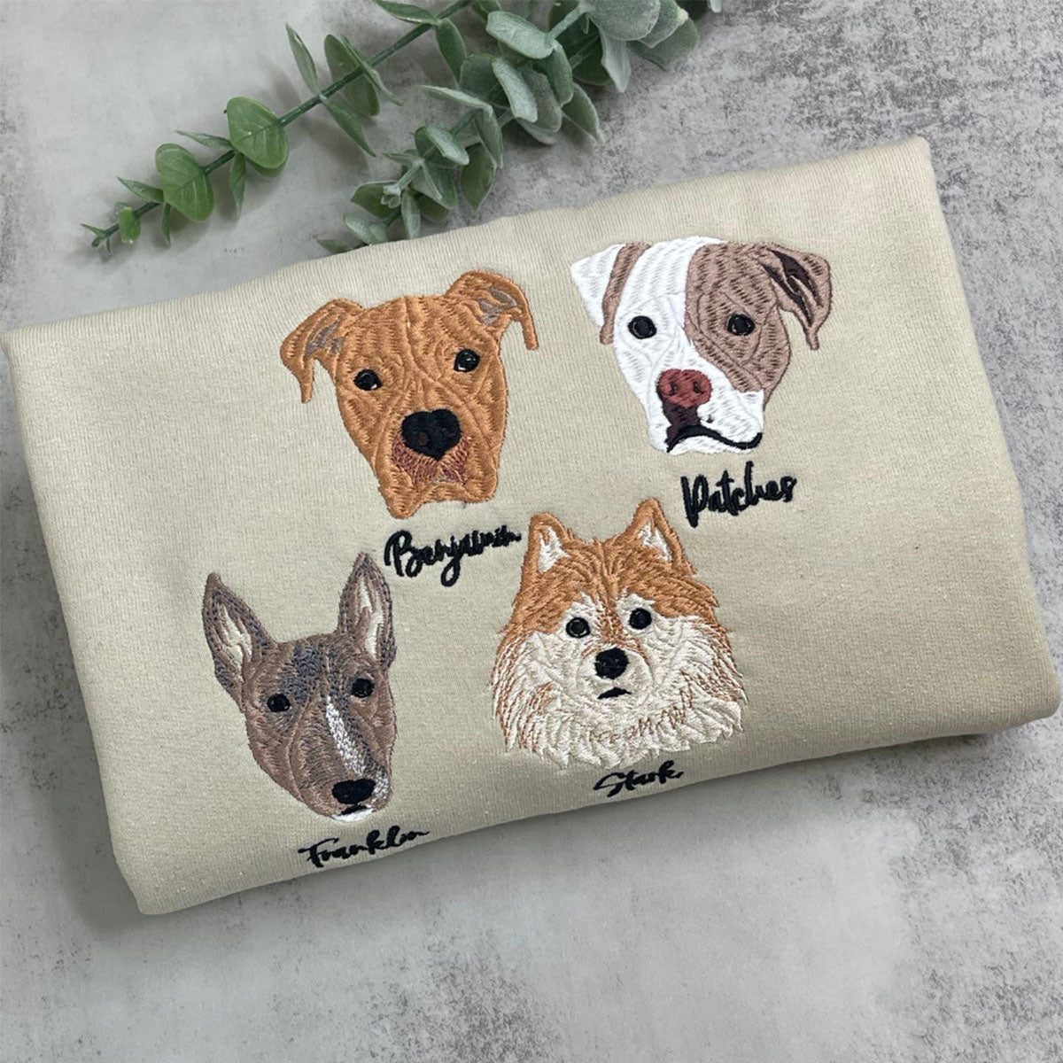 Husky Sweatshirt or Hoodie, Custom Embroidered Gift from Photo Name