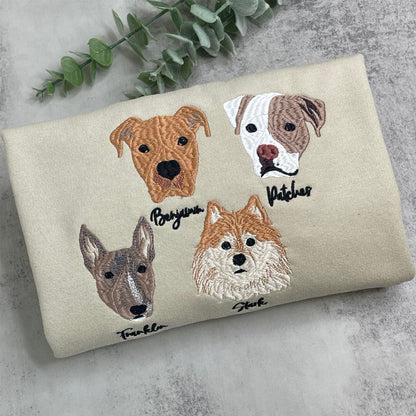 Husky Sweatshirt or Hoodie, Custom Embroidered Gift from Photo Name