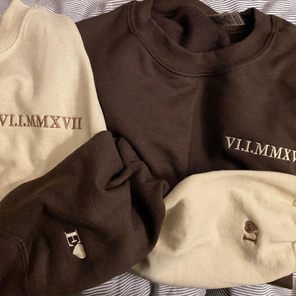 Husband and Wife Sweatshirts or Hoodies, Personalized Embroidered Gift Ideas For Married Couples